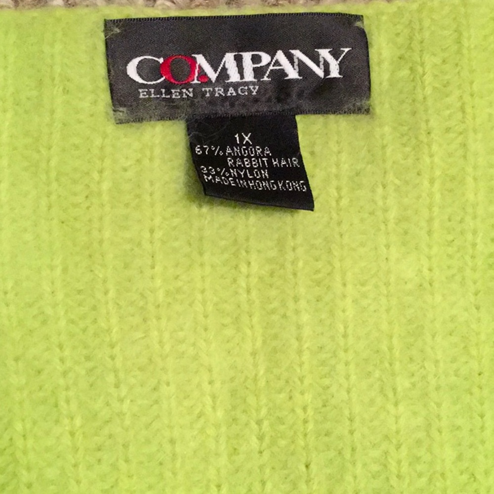 EUC, Company by Ellen Tracy, Cotton knit sleeveless top,silk pants, and Angora - Picture 8 of 11